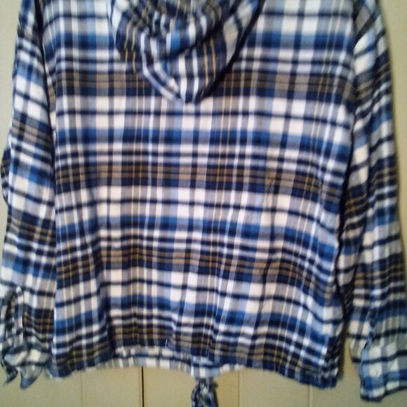 Concepts Sports Notre Dame Flannel Shirt Women S Hood Pocket Long Sleeve Plaid - Picture 14 of 15